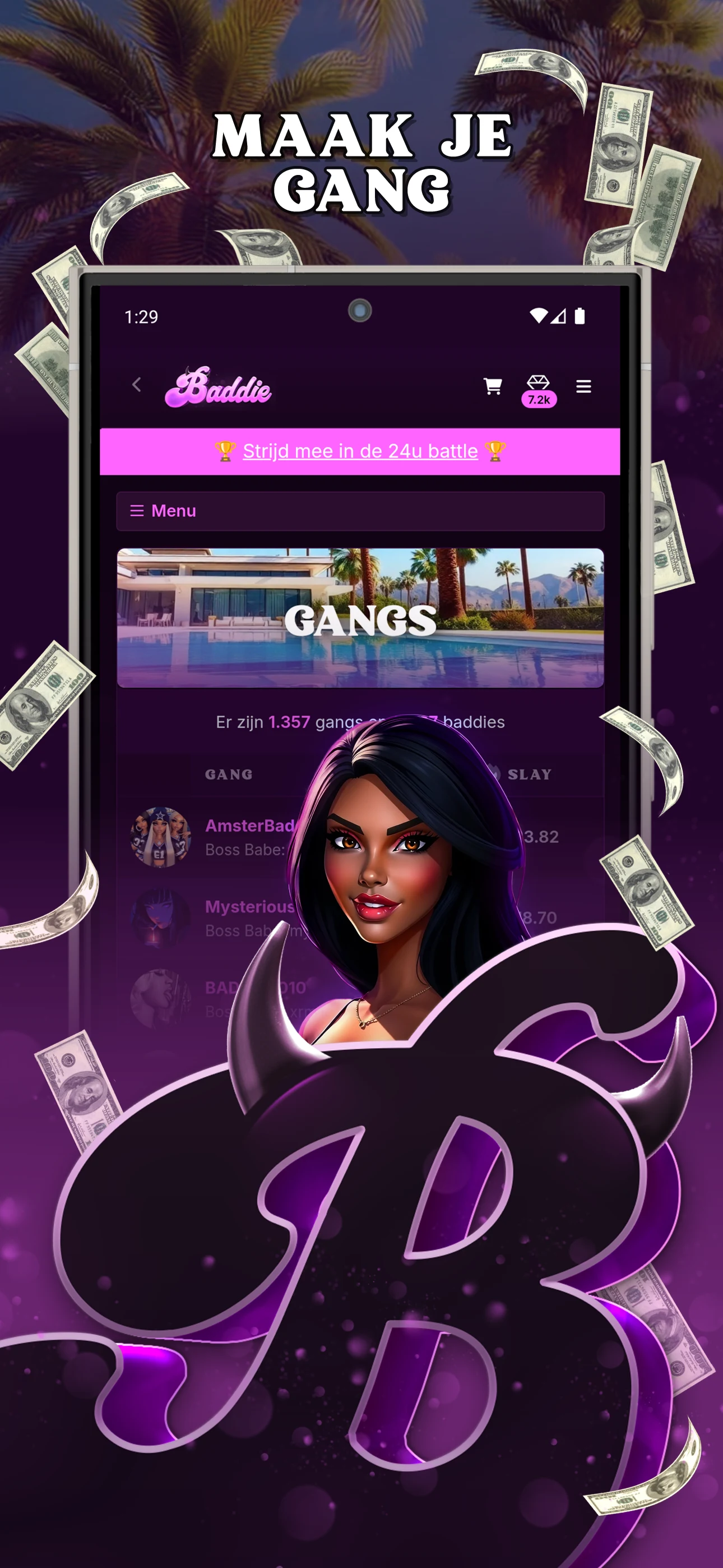 Baddie.nl screenshot